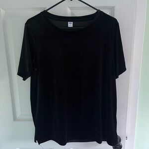 Old Navy Black Velvet Tee - Size Medium